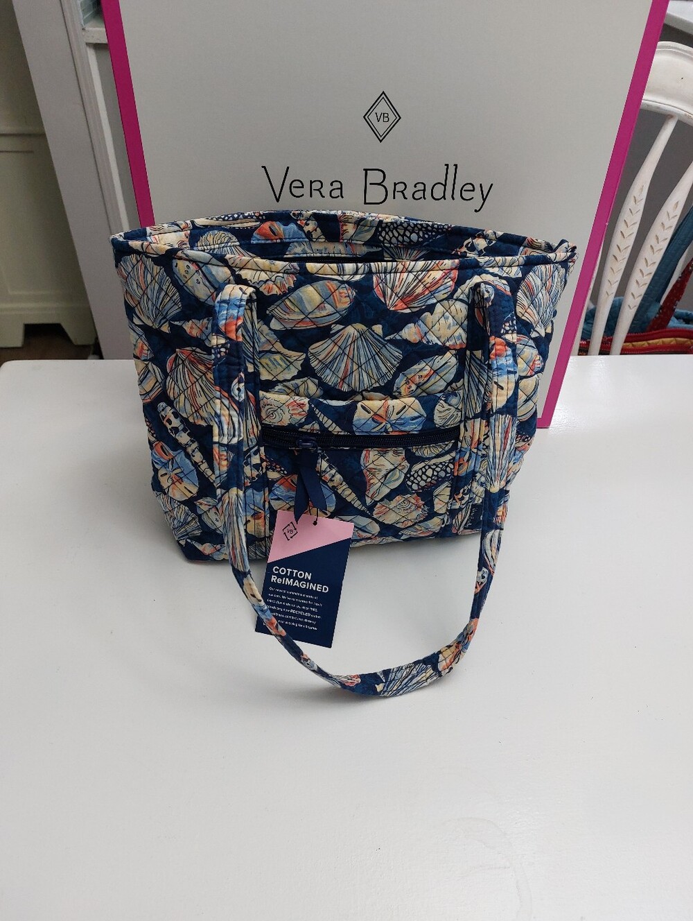Vera Bradley Small Vera Tote Morning Shells NWT